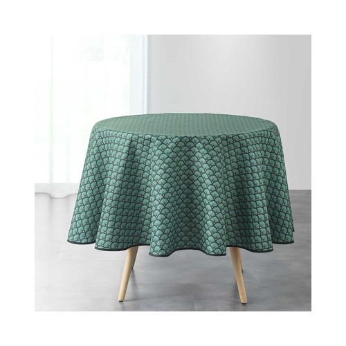 Nappe Antitache Ronde - Diamètre 180 Cm - Art Déco Vert - Vert Vert