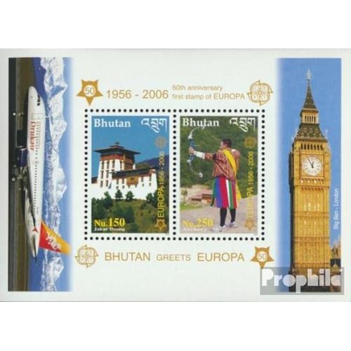 Bhoutan Block477a (Complète Edition) Neuf Avec Gomme Originale 2006 50 Années Commerce En Europe