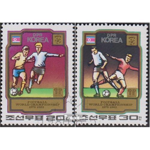 Nord-Corée 2033-2034 (Complète Edition) Oblitéré 1980 Football-Wm 1978 Et 1982