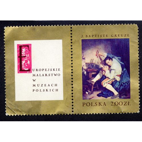 Timbre Polska Europejskie Malarstwo W Muzeach Polskich,J.Baptiste Greuze,2,00 Zl