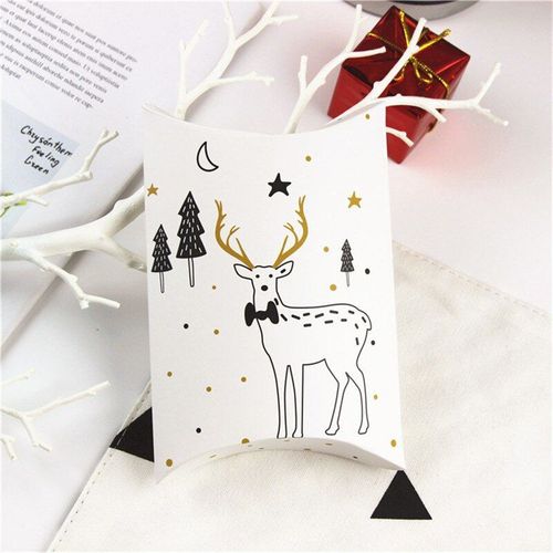 Bonbonnières De Noël En Forme De Cerf Et D'arbre De Noël, Boîtes D'emballage Pour Invités, Sac Cadeau Pour Fête De Noël, Oreiller Décoratif Pour Enfants