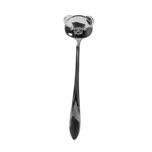 Cuillère En Acier Inoxydable Pour Enfants, Dessin Animé, Ours Viking, Horloge, Cuillère Remuer Café Glace Thé Dessert Cuillère Enfants, Vaisselle Pour Enfants Cuisine