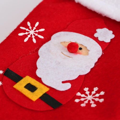 Bas De Noël En Tissu, 1 Pièce, Sac À Bonbons Pour Enfants, Pochette De Bonhomme De Neige, Cerf, Ornements D'arbre De Noël Suspendus, Vente En Gros