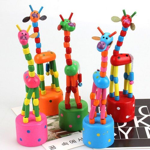 Support De Danse En Bois Coloré, 1 Pièce, Girafe À Bascule, Jouet D'intelligence Pour Enfants, Cadeaux De Fête, Décoration De Maison