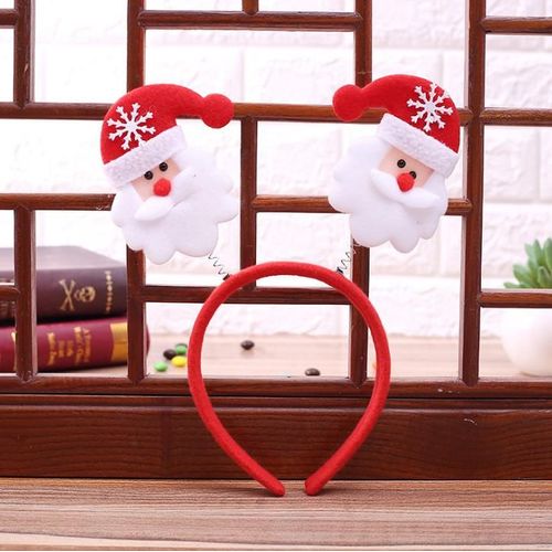 Serre Tête Thème Joyeux Noël, 1 Pièce, Mignon, Bonhomme De Neige, Cerf, Ours, Corne À Gants, Non Tissé, Fermoir Tête Pour Enfants, Cadeau De Fête De Noël