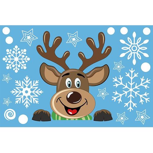 Autocollants de noël pour réfrigérateur, flocons de neige, Stickers muraux en verre pour chambres d'enfants, décorations pour fenêtre du nouvel an