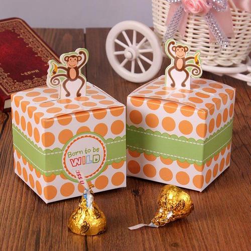 Boîte D'emballage À Bonbons Animaux, Cookies, Boîte Cadeau Pour Garçons/Filles, Sac À Bonbons D'anniversaire Pour Enfants, Fournitures Pour Événements Et Fêtes Jungle 12 Pièces/Lot