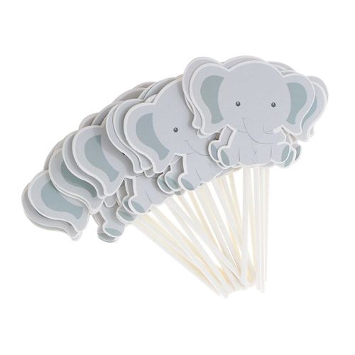 Choix De Cupcake Motif Éléphant 24 Pièces | Décoration De Fête De Gâteau, Décoration De Réception De Mariage, Réception Cadeaux Pour Bébé, Décoration De Mariée, Fournitures De Fête D'anniversaire Pour Enfants