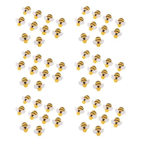 Embellissement En Résine En Forme D'abeille, 60 Pièces, Pour Bricolage, Étui De Téléphone, Décoration, Jouets Artisanaux Faits À La Main Pour Enfants