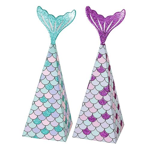 Cookies En Papier Pour Enfants Et Adultes, Fournitures De Fête D'anniversaire, Boîte À Bonbons Délicate Faite À La Main, Emballage Cadeau En Queue De Poisson, Cadeaux De Mariage, 10 Pièces