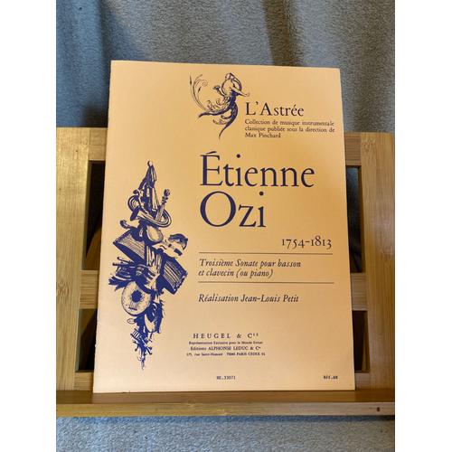 Etienne Ozi Troisième Sonate Basson Clavecin / Piano Partition Ed. Heugel