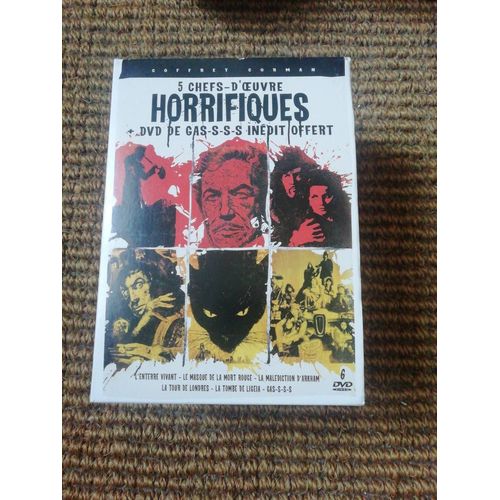 Roger Corman : 6 Chefs-D'oeuvre Horrifiques : L'enterré Vivant + Le Masque De La Mort Rouge + La Malédiction D'arkham + La Tour De Londres + La Tombe De Ligeia + Gas-S-S-S