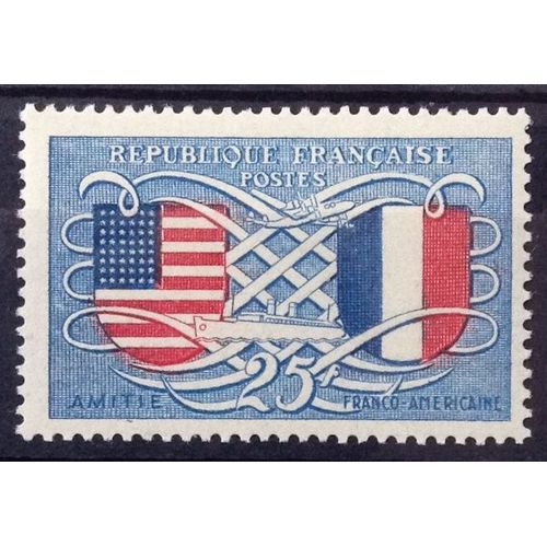 Amitié Franco-Américaine 25f (Impeccable N° 840) Neuf** Luxe (= Sans Trace De Charnière) - France Année 1949 - Brn83 - N24235