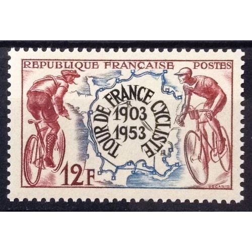 Tour De France Cycliste - Cinquantenaire 12f (Impeccable N° 955) Neuf** Luxe (= Sans Trace De Charnière) - France Année 1953 - Brn83 - N21514