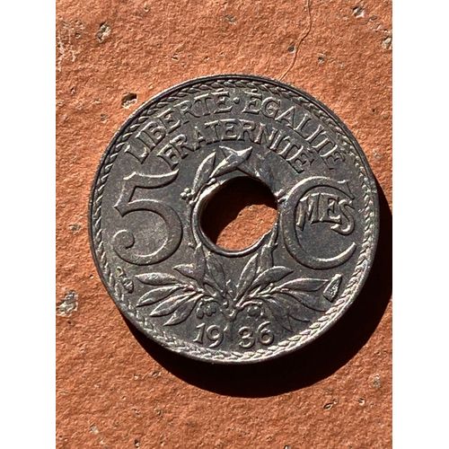 Belle Pièce De Monnaie 5 Centimes Lindauer 1936