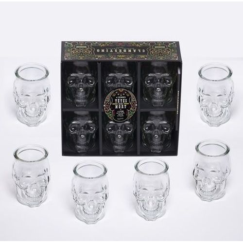 Bar Clandestino - Cocktail Mexicain, Mezcal - Tequila - Avec 6 Verres Têtes De Mort