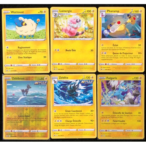 Règne De Glace - Lot De 6 Cartes Type Electrique