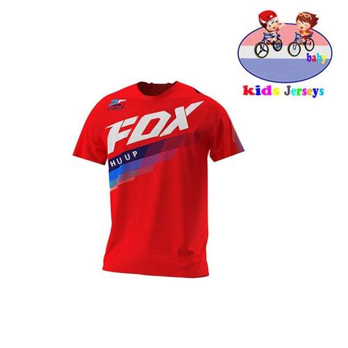 Maillot De Descente À Manches Courtes Pour Enfants Vélo De Montagne Tout-Terrain Vélo Moto Enfants T-Shirt De Cyclisme Huup Fox Vtt Maillot De Cyclisme