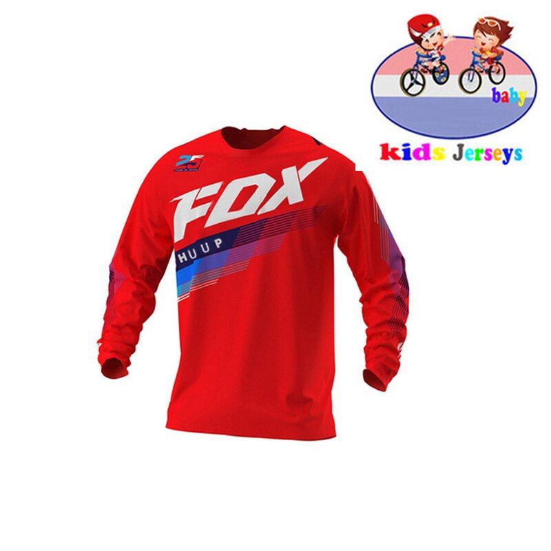 Maillot De Descente À Manches Courtes Pour Enfants Vélo De Montagne Tout-Terrain Vélo Moto Enfants T-Shirt De Cyclisme Huup Fox Vtt Maillot De Cyclisme