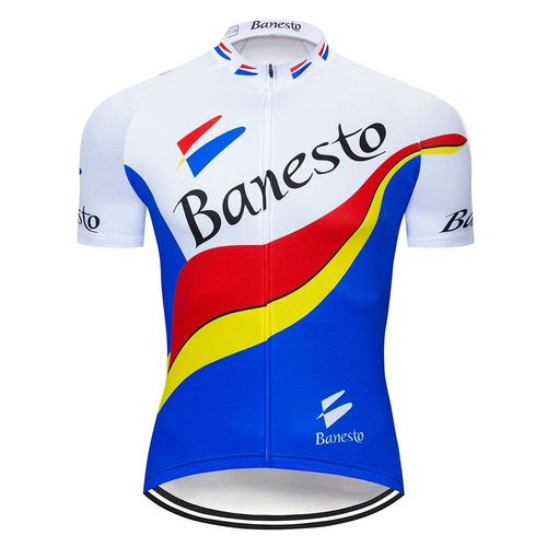 Nouveau 2020 Banesto Équipe Pro Cyclisme Maillot Vtt Ropa Ciclismo Hommes Femmes Été Cyclisme Maillot Vélo Jersey