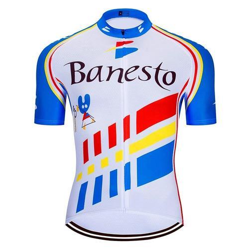 Nouveau 2020 Banesto Équipe Pro Cyclisme Maillot Vtt Ropa Ciclismo Hommes Femmes Été Cyclisme Maillot Vélo Jersey