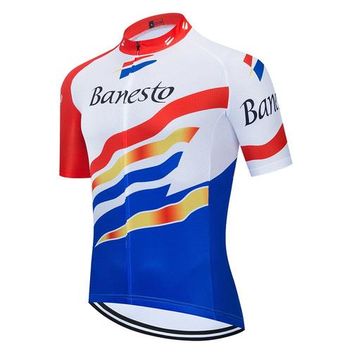 Nouveau 2020 Banesto Équipe Pro Cyclisme Maillot Vtt Ropa Ciclismo Hommes Femmes Été Cyclisme Maillot Vélo Jersey