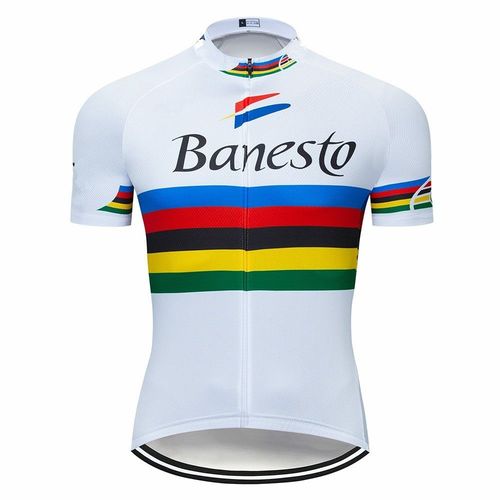Nouveau 2020 Banesto Équipe Pro Cyclisme Maillot Vtt Ropa Ciclismo Hommes Femmes Été Cyclisme Maillot Vélo Jersey