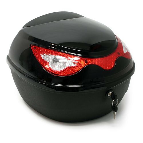 Top case 22 litres coffre pour moto scooter quad porte-bagage rangement noir Helloshop26 16_0000487