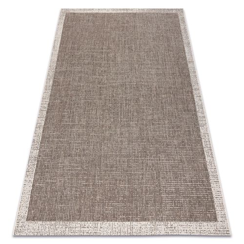 140x200 Cm Tapis En Corde Sizal Floorlux 20401 Cadre Taupe / Champagne