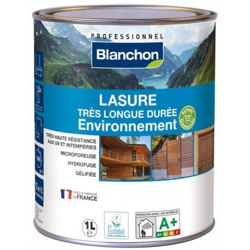 Lasure 1L Blanc très longue durée environnement - Blanchon