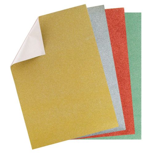 Washi Paper Feuille Autocollante Pailleté 6 Pièces - Megacrea Diy