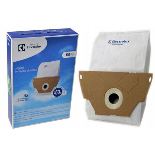 Boîte de 4 sacs ES49 + filtre d'origine Aspirateur (9002565464 PROGRESS VOLTA TORNADO PARIS-RHONE HOOVER ELECTROLUX)
