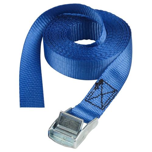 Master Lock 4363EURDAT - Sangles Valise avec Boucle en Zamak, Bleu, 2,50m x 25mm, Pack de 2