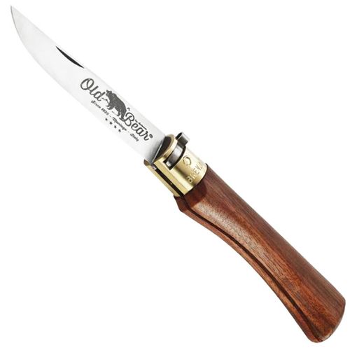 Old Bear - Couteau Pliant Artisanal Manche Noyer Virole Bloquante - 307 - Xl