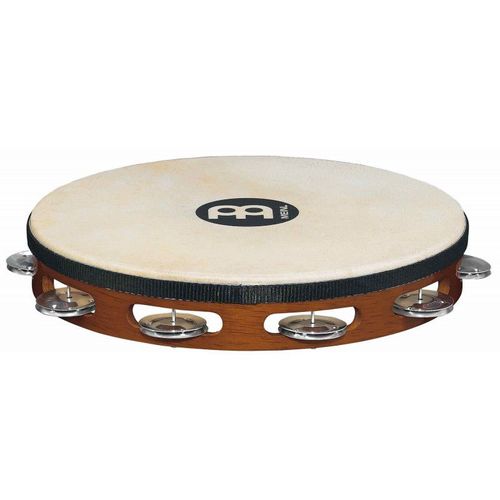 Meinl Tah1aab - Tambourin Bois Avec Peau 1 Rangée De Cymbalettes - African Brown