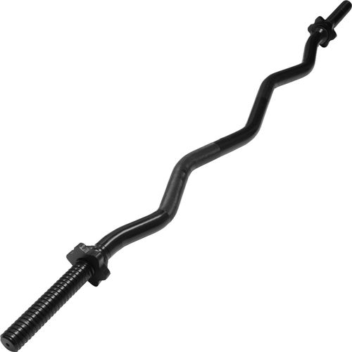 Gorilla Sports - Barre Curl Noire 120 Cm - Ø 30mm - Avec Étoiles De Serrage