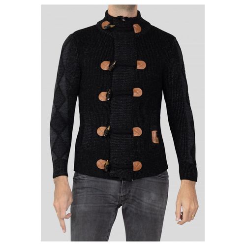 Gilet Manches Longues Col Rond Noir Homme