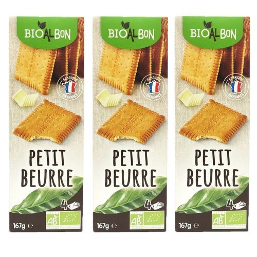 Lot 3x Biscuits Petit Beurre Bio - Bioalbon - Paquet 167g