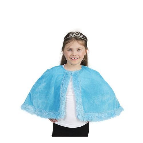 Cape En Peluche Bleue Fille