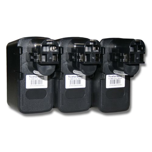 vhbw 3x Batteries compatible avec Würth ATS 12P, ATS 12 P, ATS 12 -P, ATS 12-P outil électrique (3000mAh NiMH 12 V)