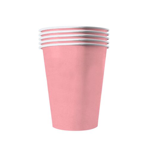 20 Gobelets Américains Carton Recyclable Rose Pastel 53 Cl