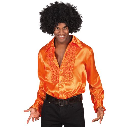 Chemise Disco Orange Homme - Taille: L