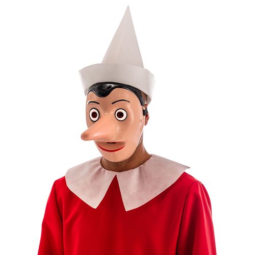 Masque Plastique Pinocchio Avec Nez Détachable Adulte