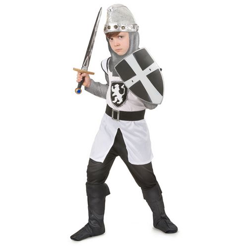 Déguisement Chevalier Médiéval Croisé Garcon - Taille: S 4-6 Ans (110-120 Cm)