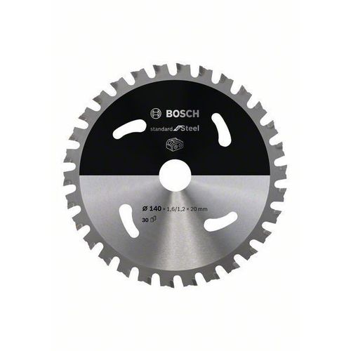Bosch Professional Lame de scie circulaire Standard for Steel pour scies sans fil 140 x 1,6/1,2 x 20 T30 - 2608837747