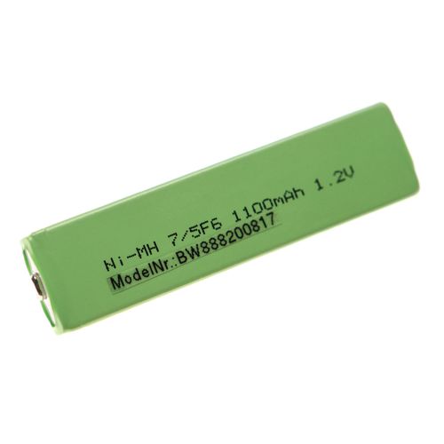 vhbw Cellules de batterie compatible avec Sony MZ-E7W, MZ-E80, MZ-E800 baladeur, Minidisc (1100mAh, 1,2V, NiMH), bouton Top, 7/5F6