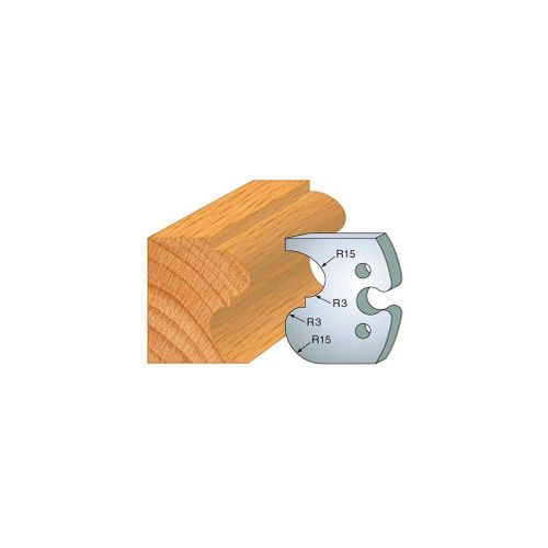 Jeu de 2 fers profil?s acier Ht. 50 mm N?216 Bec de corbin et Scotie - 855.216 - Leman