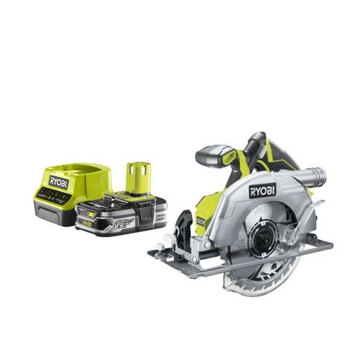 Pack RYOBI Scie circulaire brushless 18V One+ 60mm - 1 Batterie 2.5Ah - 1 Chargeur rapide RC18120-125