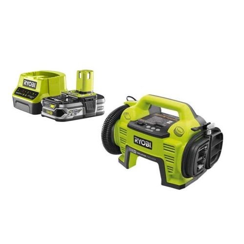 Pack RYOBI Compresseur18V 10.3bars One+ R18I-0 - 1 Batterie 2.5Ah - 1 Chargeur rapide RC18120-125
