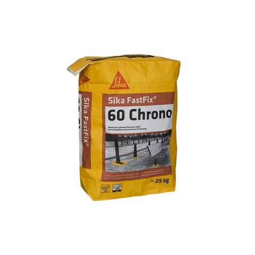 Mortier scellement mobilier urbain et aménagement extérieur - SIKA FastFix 60 Chrono - Gris - 25kg